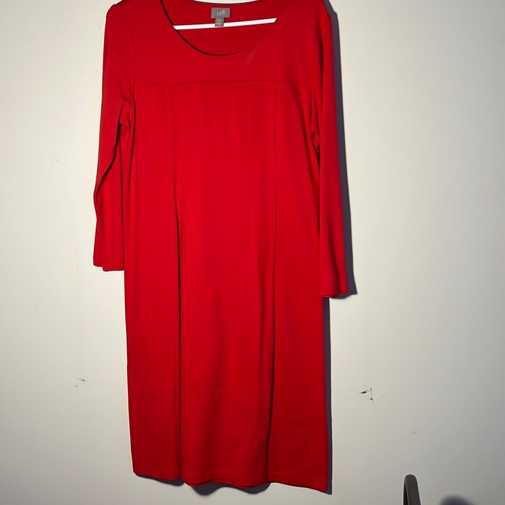 J Jill dress midi red small ex condition